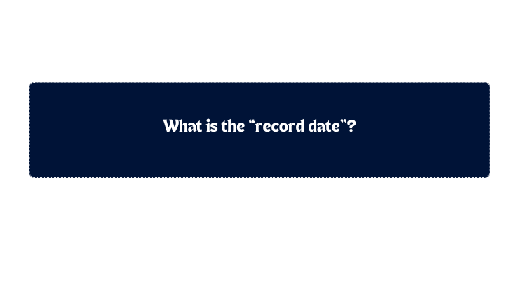 What is Dividend record date